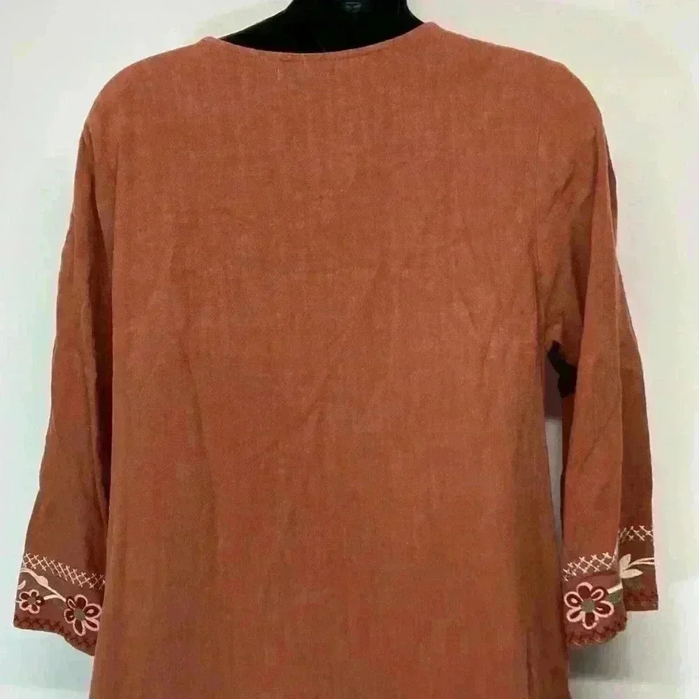 Hidden alley size medium brown embroidered dress - Picture 6 of 8